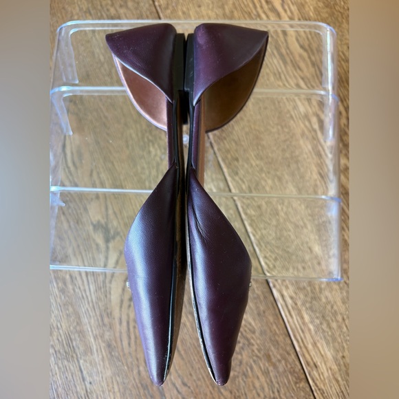 Coach D’Orsay Wine Color Leather Flats Size 8 - Picture 14 of 14